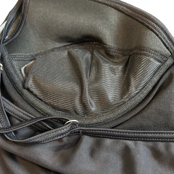 Christina Tankini Swimwear Bust Enhancer Black & Red Two Piece Swimsuit Sz. 12 - Picture 13 of 16